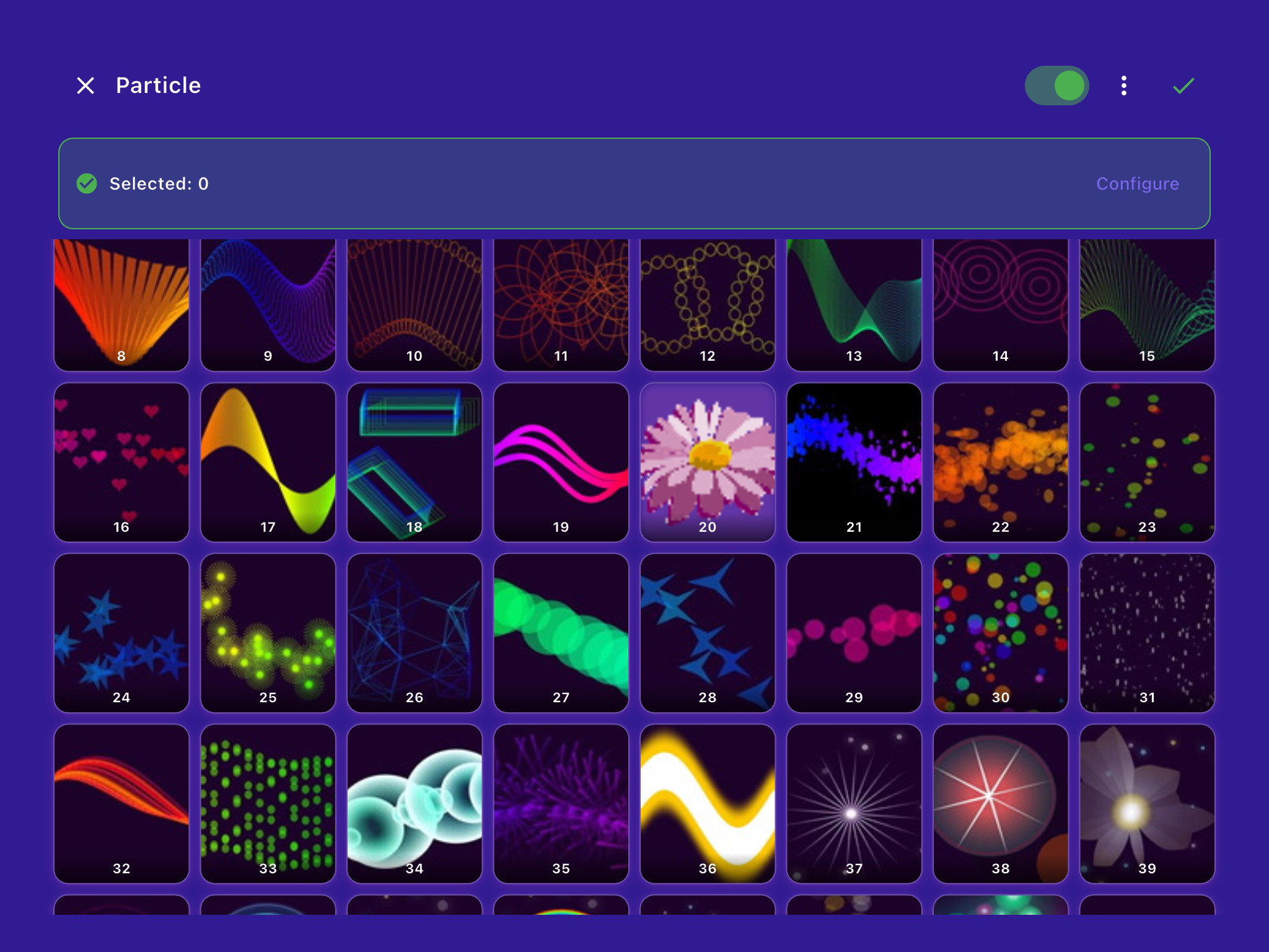 Drawing particles with music